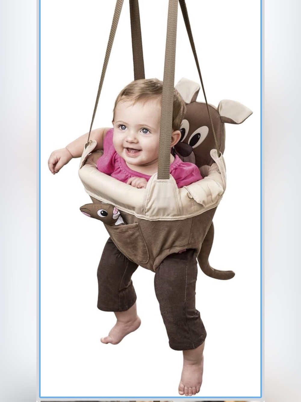Evenflo Exersaucer Johnny Jumper Featuring Easy-to-Use Clamp Attachment.